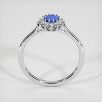 0.70 Ct. Sapphire Ring, 18K White Gold 3
