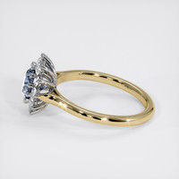 1.31 Ct. Greyish Blue Sapphire Ring, 14K White & Yellow 4
