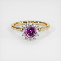 0.88 Ct. Gemstone Ring, 18K White & Yellow 1