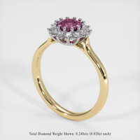 0.88 Ct. Gemstone Ring, 18K White & Yellow 2