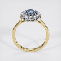1.31 Ct. Greyish Blue Sapphire Ring, 18K White & Yellow 3