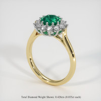 1.20 Ct. Emerald Ring, 18K White & Yellow 2
