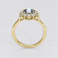 1.31 Ct. Greyish Blue Sapphire Ring, 14K Yellow Gold 3