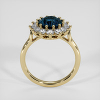 2.41 Ct. Greenish Blue Sapphire Ring, 14K Yellow Gold 3