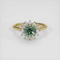 1.81 Ct. Green Sapphire Ring, 14K Yellow Gold 1