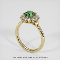 1.81 Ct. Green Sapphire Ring, 14K Yellow Gold 2