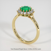 1.19 Ct. Emerald Ring, 18K Yellow Gold 2