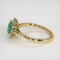 1.19 Ct. Emerald Ring, 18K Yellow Gold 4