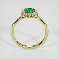 0.40 Ct. Emerald Ring, 18K Yellow Gold 3