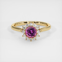 0.88 Ct. Gemstone Ring, 18K Yellow Gold 1