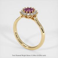 0.88 Ct. Gemstone Ring, 18K Yellow Gold 2