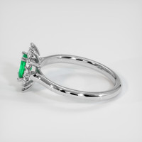 0.43 Ct. Emerald Ring, Platinum 950 4