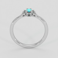 0.11 Ct. Bluish Green Paraiba Tourmaline Ring, Platinum 950 3