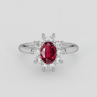 1.03 Ct. Ruby Ring, 10K White Gold 1