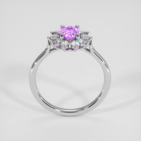 0.85 Ct. Pinkish Purple Sapphire Ring, 10K White Gold 3