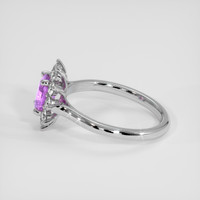 0.85 Ct. Pinkish Purple Sapphire Ring, 10K White Gold 4