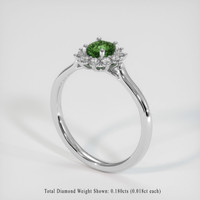 0.54 Ct. Gemstone Ring, 14K White Gold 2