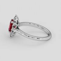 1.03 Ct. Ruby Ring, 14K White Gold 4