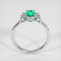0.97 Ct. Emerald Ring, 18K White Gold 3