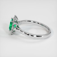 0.97 Ct. Emerald Ring, 18K White Gold 4