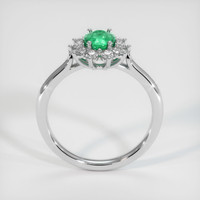 0.50 Ct. Emerald Ring, 18K White Gold 3
