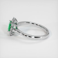 0.50 Ct. Emerald Ring, 18K White Gold 4