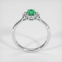 0.44 Ct. Emerald Ring, 18K White Gold 3