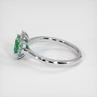 0.44 Ct. Emerald Ring, 18K White Gold 4