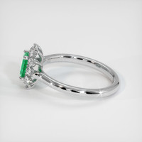 0.42 Ct. Emerald Ring, 18K White Gold 4