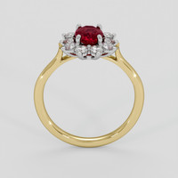 0.89 Ct. Ruby Ring, 18K White & Yellow 3