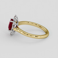 0.89 Ct. Ruby Ring, 18K White & Yellow 4
