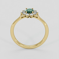 0.71 Ct. Bluish Green Sapphire Ring, 10K Yellow Gold 3