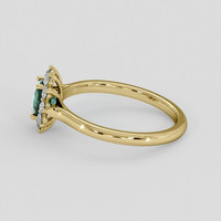 0.71 Ct. Bluish Green Sapphire Ring, 10K Yellow Gold 4
