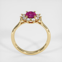 0.88 Ct. Ruby Ring, 14K Yellow Gold 3