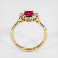 0.97 Ct. Ruby Ring, 14K Yellow Gold 3