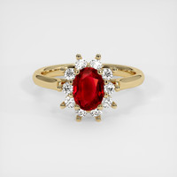 1.02 Ct. Ruby Ring, 14K Yellow Gold 1