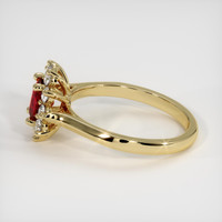 0.64 Ct. Ruby Ring, 14K Yellow Gold 4