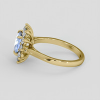 0.97 Ct. Blue Sapphire Ring, 14K Yellow Gold 4