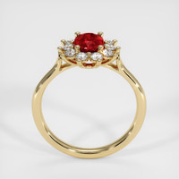 0.81 Ct. Ruby Ring, 14K Yellow Gold 3