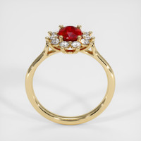 0.92 Ct. Ruby Ring, 14K Yellow Gold 3