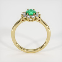 0.50 Ct. Emerald Ring, 18K Yellow Gold 3
