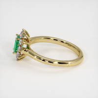 0.50 Ct. Emerald Ring, 18K Yellow Gold 4