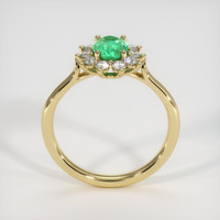 0.64 Ct. Emerald Ring, 18K Yellow Gold 3