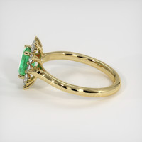 0.64 Ct. Emerald Ring, 18K Yellow Gold 4