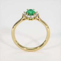 0.44 Ct. Emerald Ring, 18K Yellow Gold 3