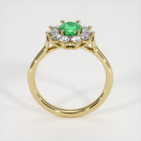 0.69 Ct. Emerald Ring, 18K Yellow Gold 3