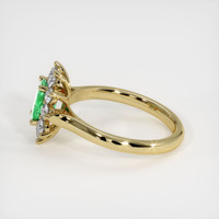 0.69 Ct. Emerald Ring, 18K Yellow Gold 4