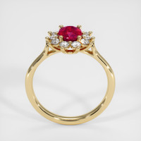 0.97 Ct. Ruby Ring, 18K Yellow Gold 3