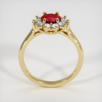 0.64 Ct. Ruby Ring, 18K Yellow Gold 3