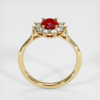 0.92 Ct. Ruby Ring, 18K Yellow Gold 3